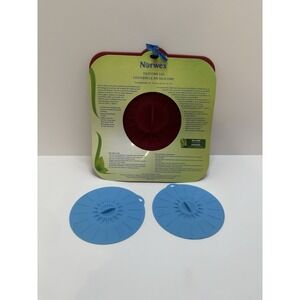 Norwex Silicone Lids 1 - New Baking Dish Cover 2 - Used Small Bowl or Mug Covers